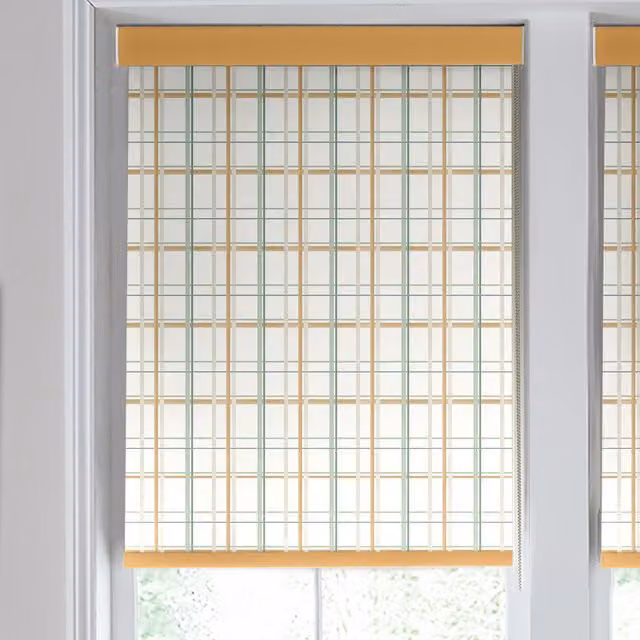 Laura Ashley Burford Check Translucent Made to Measure Roller Blind in Yellow