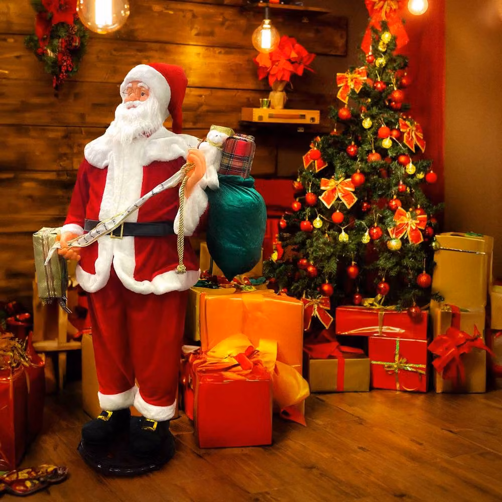 VFM e-Store Dancing Father Christmas Singing Santa Claus Decoration, Red – 2