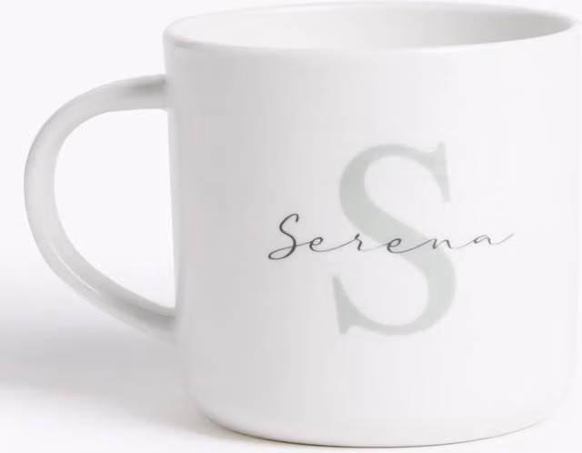 M&S Personalised White Bone China Mug for Adults