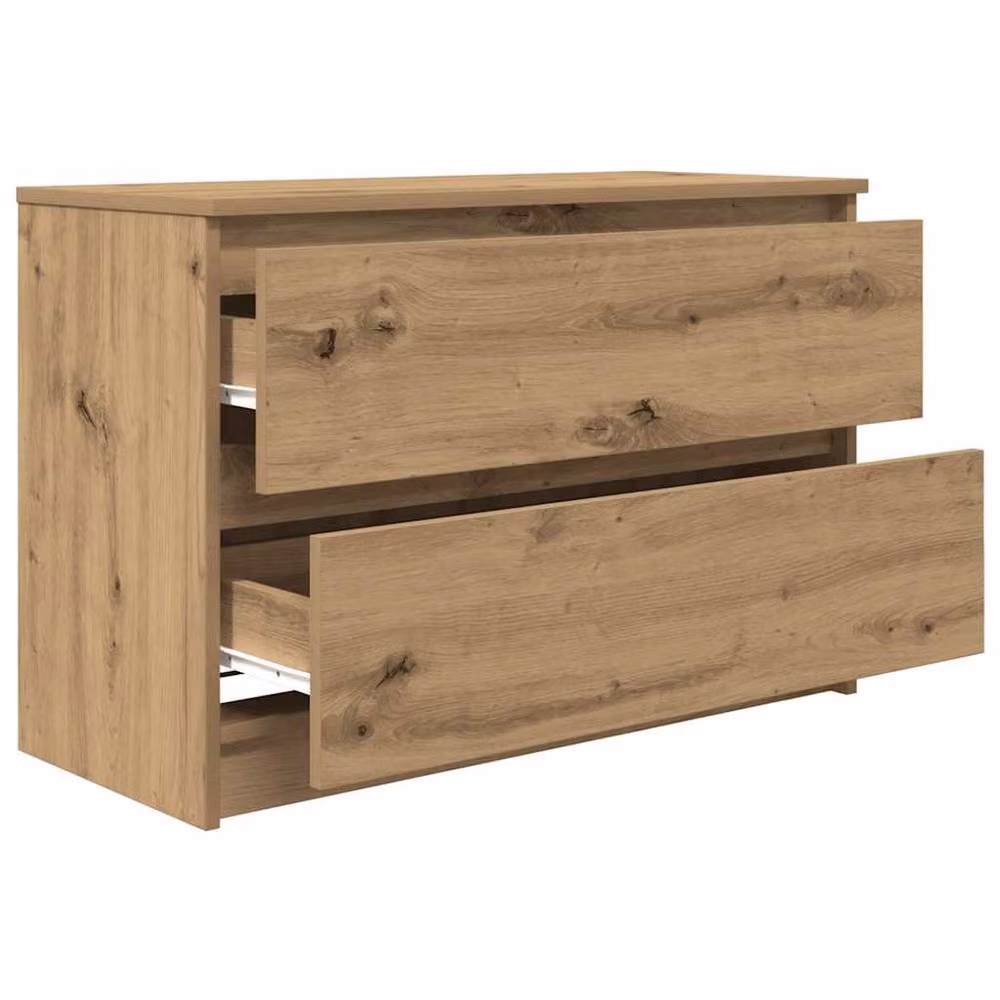Berkfield Home Artisan Oak TV Cabinet in Brown, W/D/H: 80 x 35 x 54 cm – 2