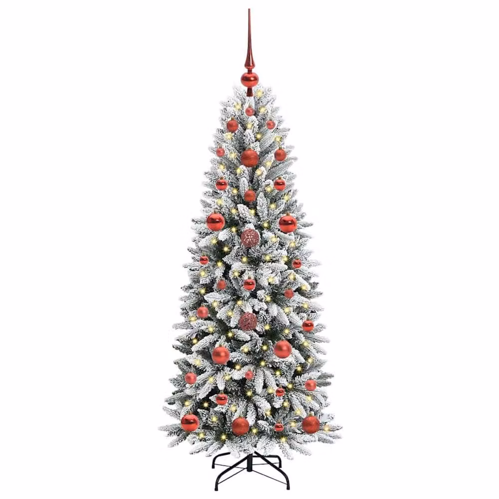 Berkfield Home Artificial Green Christmas Tree with 150 White LEDs, H 120 x W 53 x D 53 cm – 3