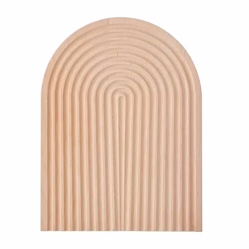 KitchenCraft Idilica Beechwood Reversible Geometric Chopping and Presentation Board, Brown, W: 32 cm, D: 23 cm