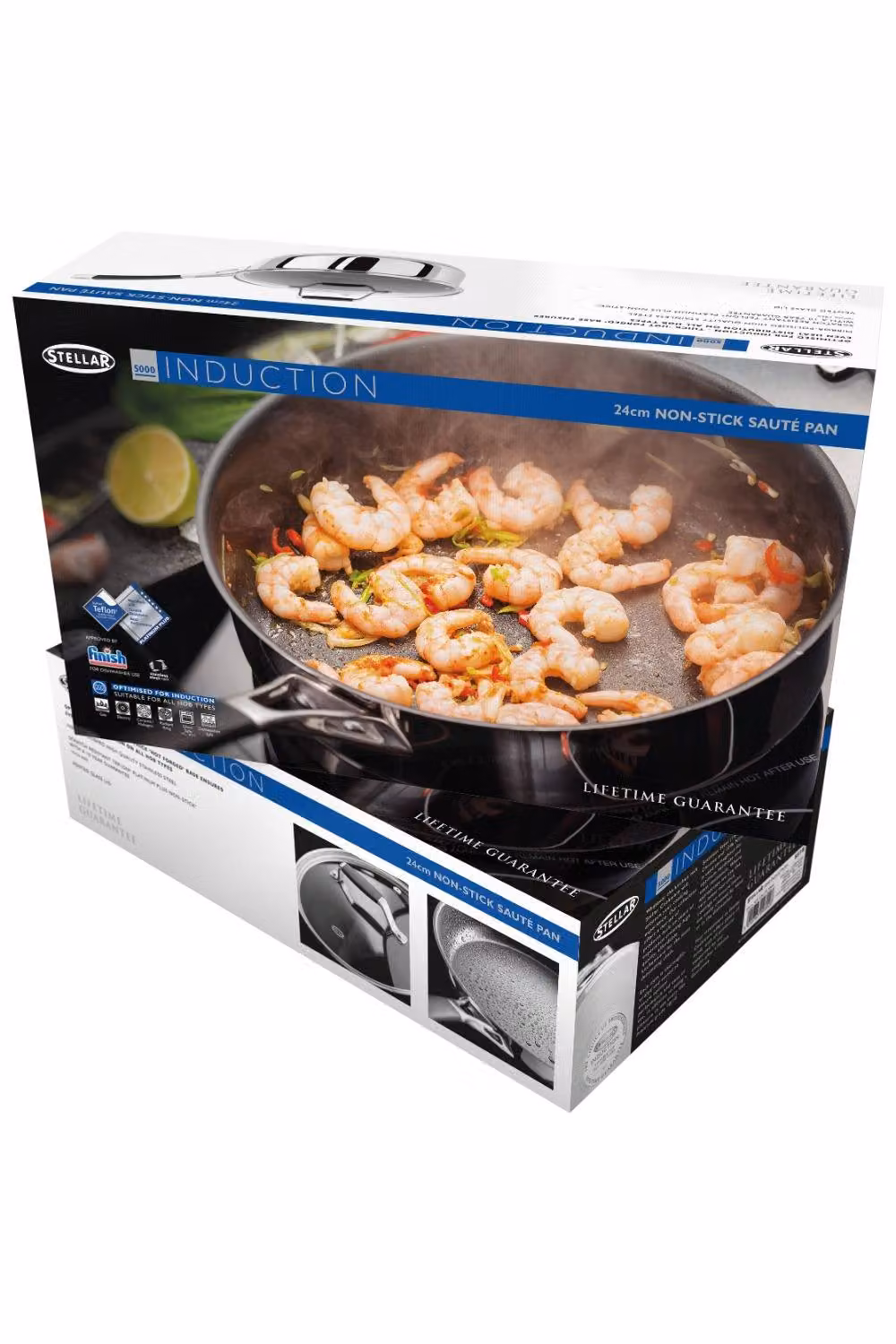 Stellar Flow Non-Stick Saute Pan, Silver, 24 cm – 3
