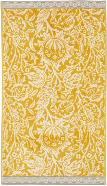 Morris & Co Elmcote Floral Cotton Bath Sheet in Yellow