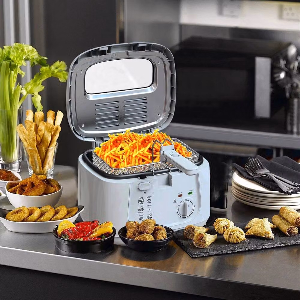 Kelvenix White 2.5L Electric Deep Fat Fryer with Non-Stick Coating – 2
