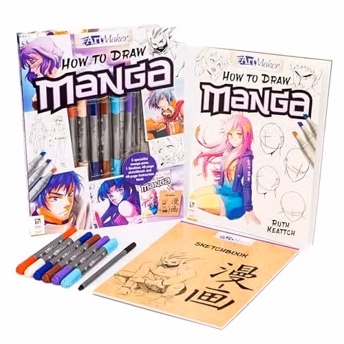 Hinkler Art Maker How to Draw Manga Multicolour Book for Adults – 2