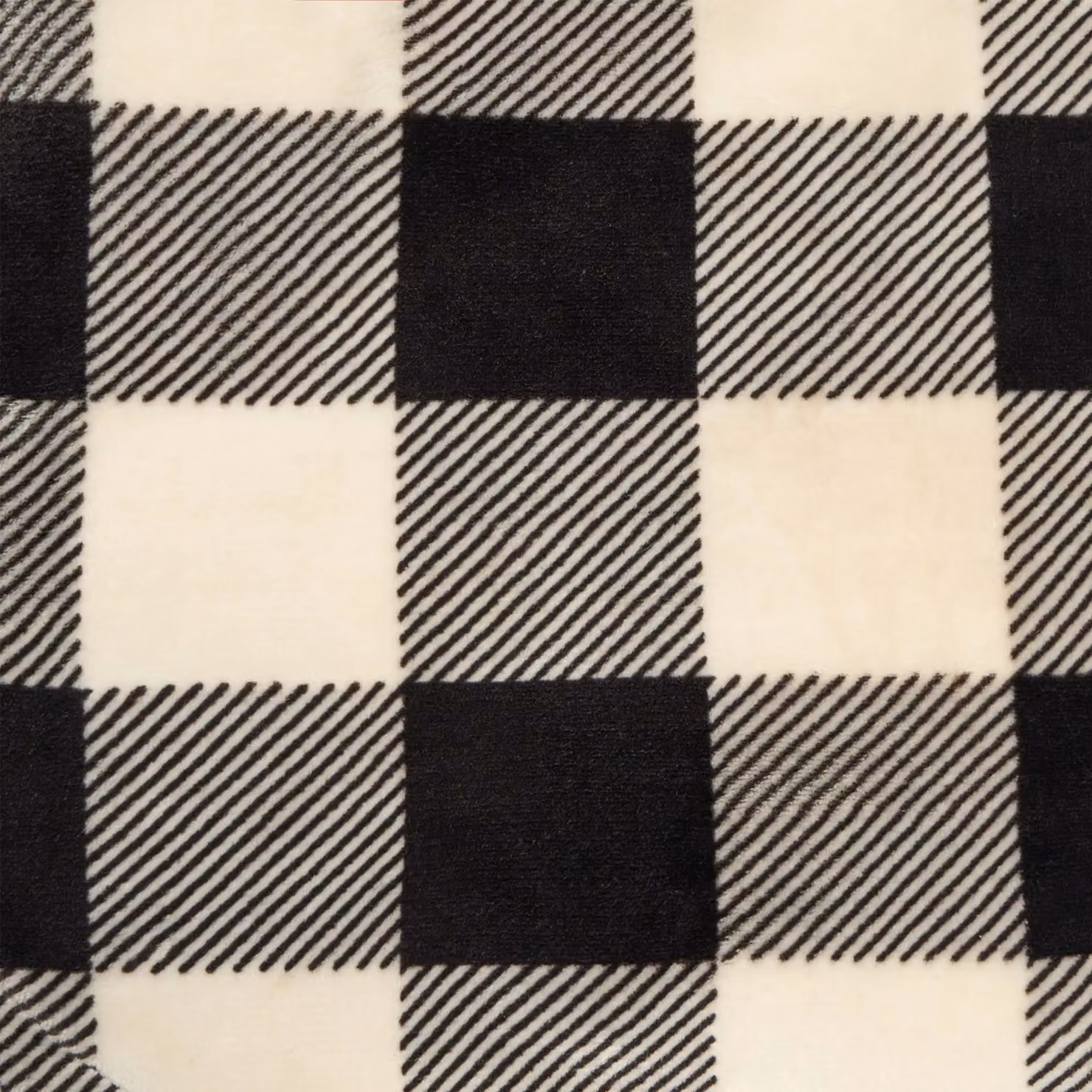 OHS Reversible Gingham Flannel Fleece Throw Blanket in White, W/D/H: 130 x 160 cm – 6