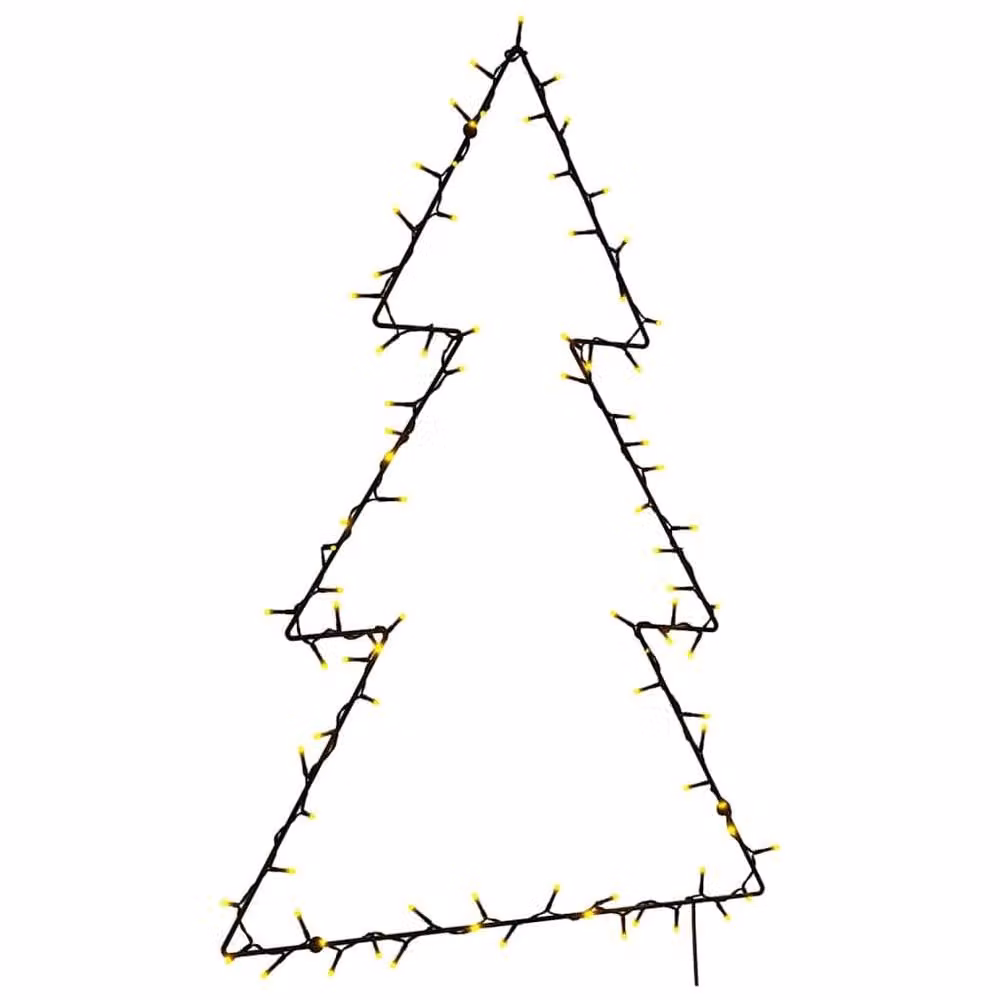 Berkfield Home Christmas Tree Silhouette LED Lights, 115 LEDs, Warm White, Black – 2