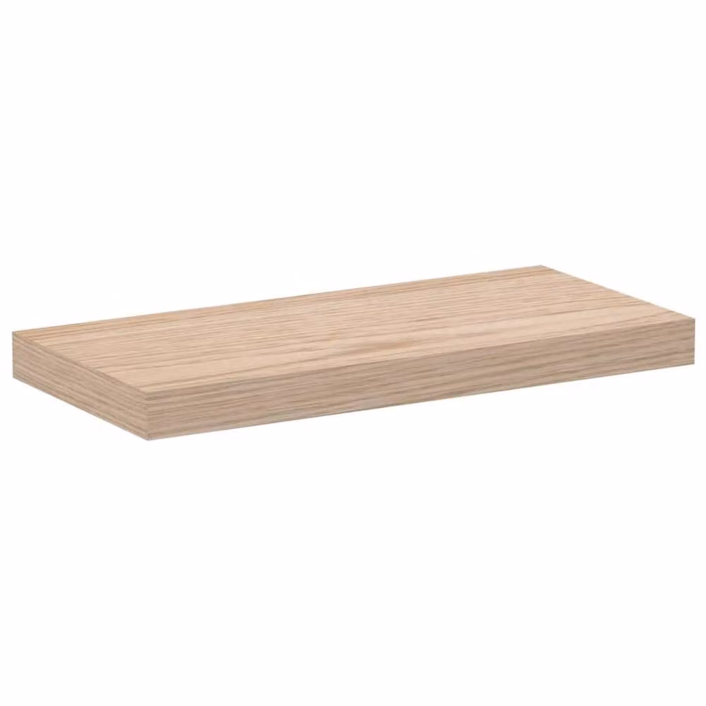 Berkfield Home Durable Floating Shelf in Beige Engineered Wood, W: 50 cm, D: 23.5 cm, H: 4 cm – 3