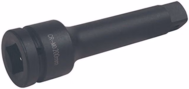 Loops 1 inch Square Drive Steel Impact Extension Bar with Spring-Ball Socket Retainer in Black – 1