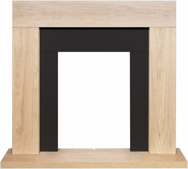 Adam Fires & Fireplaces Malmo Fireplace in Oak and Black