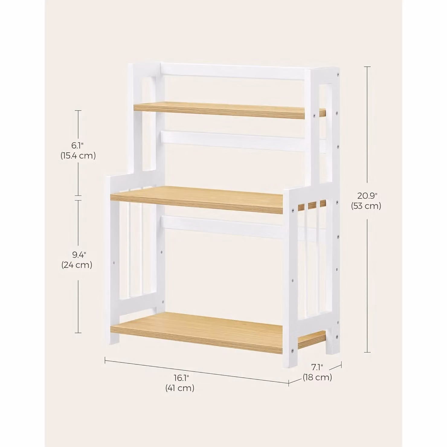 SONGMICS 3 Tier Bamboo Countertop Storage Organiser – 2