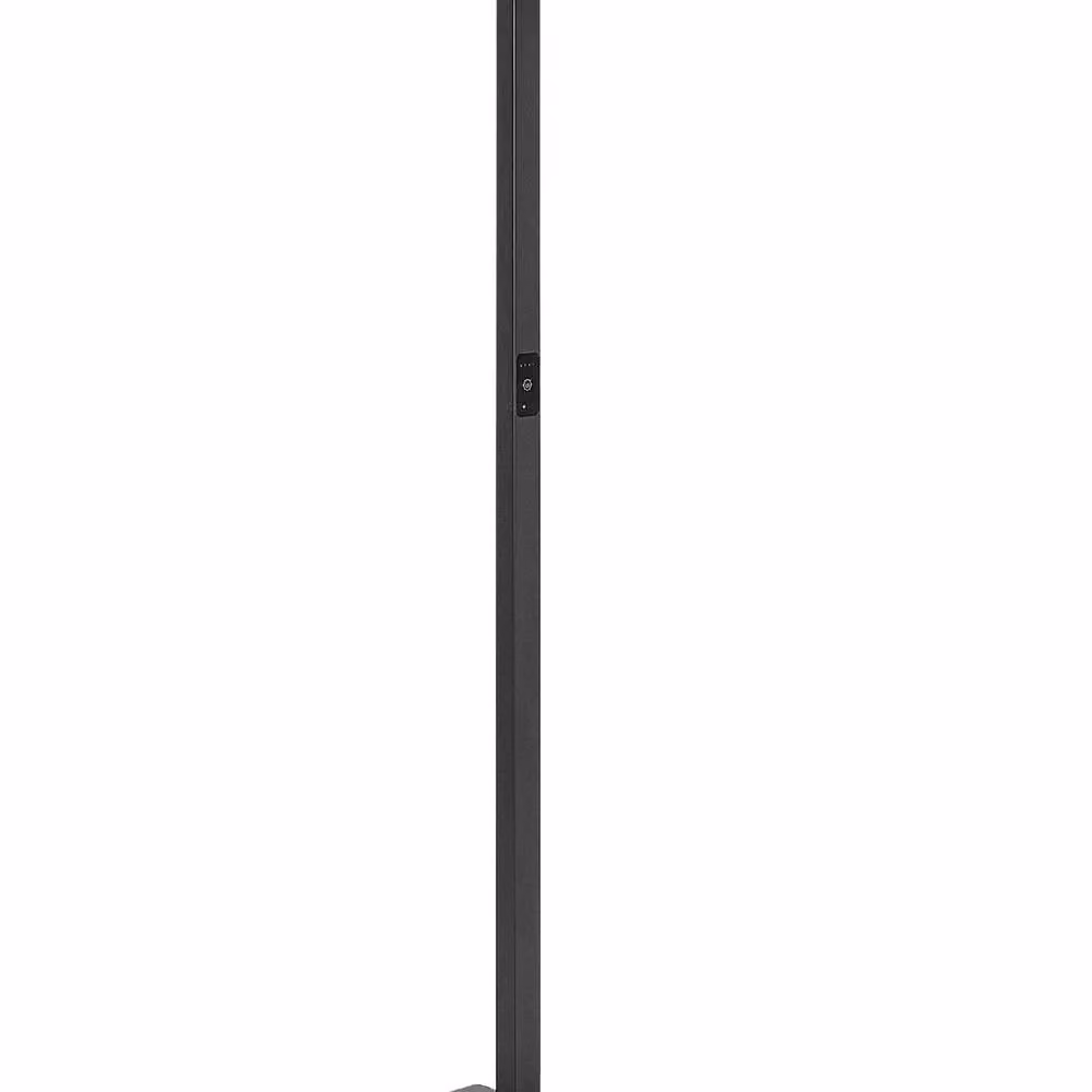 Wyld and Coco Black Aluminium LED Floor Lamp with Dual Panels and Touch Dimming, Height: 196 cm – 2