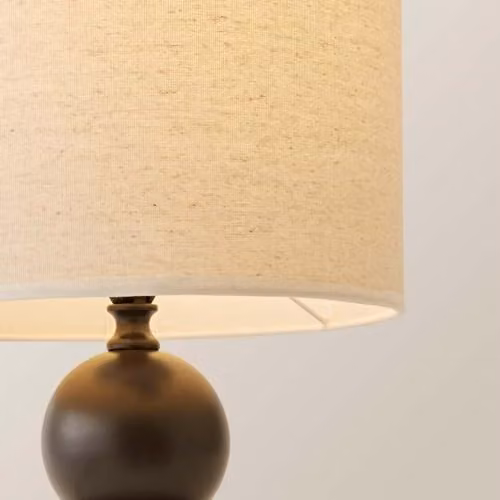 ValueLights Anthony Candlestick Table Lamp with Beige Linen Drum Shade and Bulb – 4