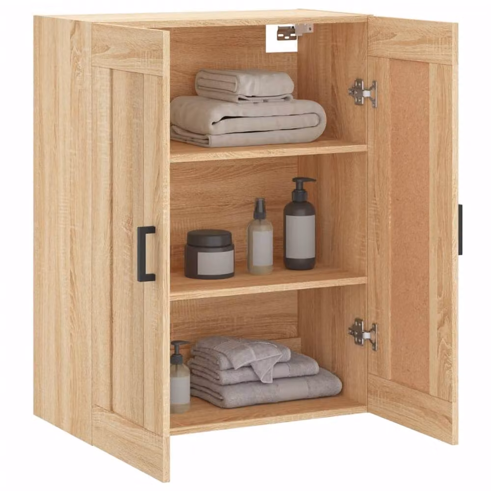 Berkfield Home Wall Mounted Sonoma Oak Cabinet in Brown, W/D/H: 69.5 x 34 x 90 cm – 3