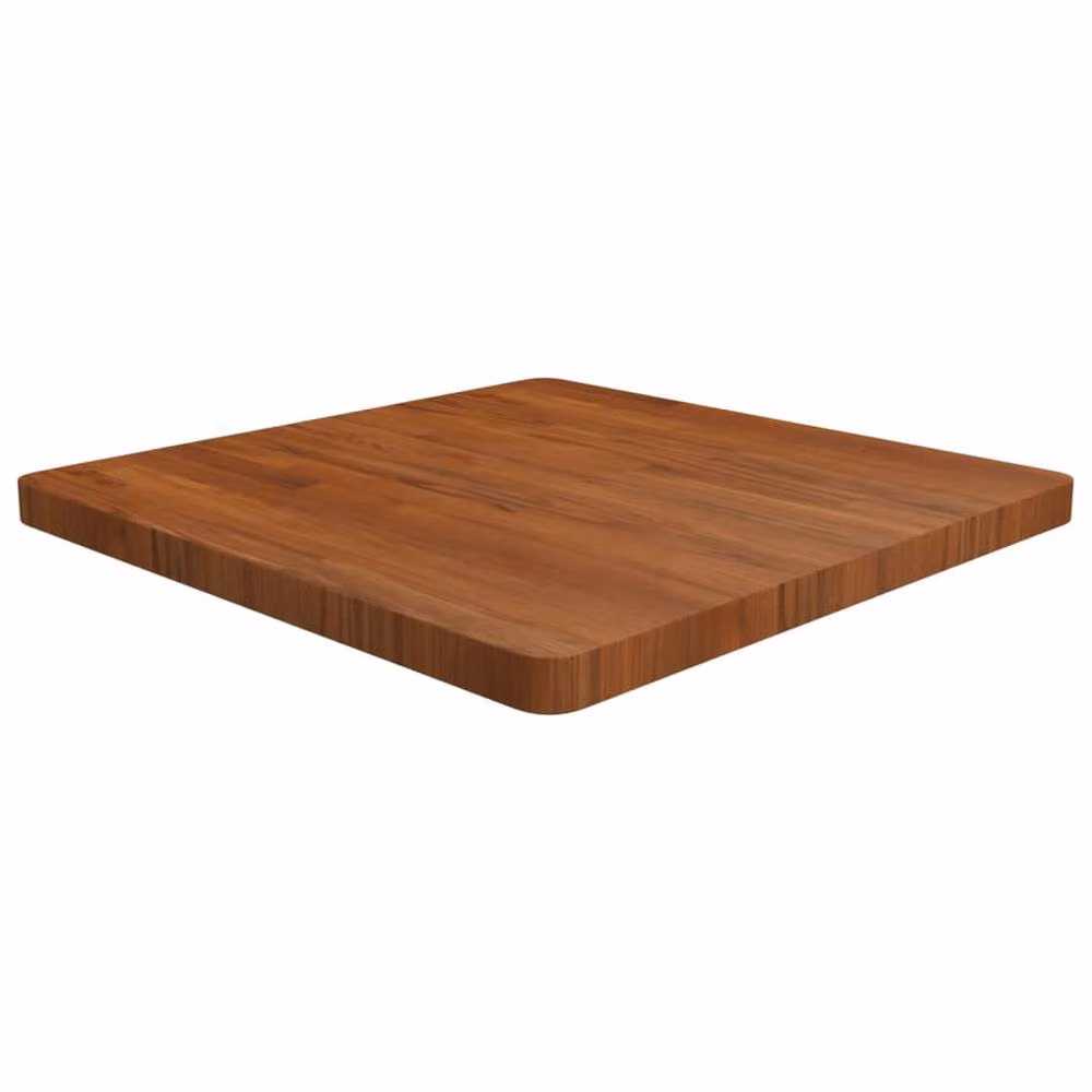 Berkfield Home Square Table Top in Dark Brown Treated Solid Oak, W/D/H: 70 x 70 x 4 cm – 2