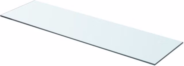 Berkfield Home Clear Glass Wall Mounted Shelf Panel, W: 70 cm, D: 20 cm