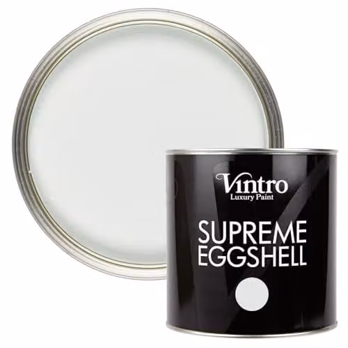 Vintro Eggshell Paint for Walls, Wood and Trim in White/Hint of Green - Honeydew, 2.5 l