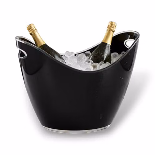 Chabrias Ltd 10 Pack Black Acrylic Ice Buckets with Carry Handles, 8L, W: 35 cm, D: 26 cm, H: 27 cm – 2