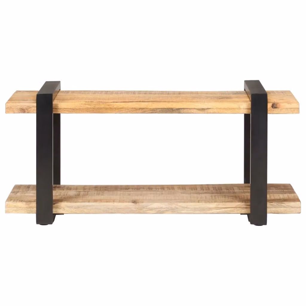 Berkfield Home Industrial TV Cabinet in Brown Rough Mango Wood and Metal, W/D/H: 90 x 40 x 40 cm – 2