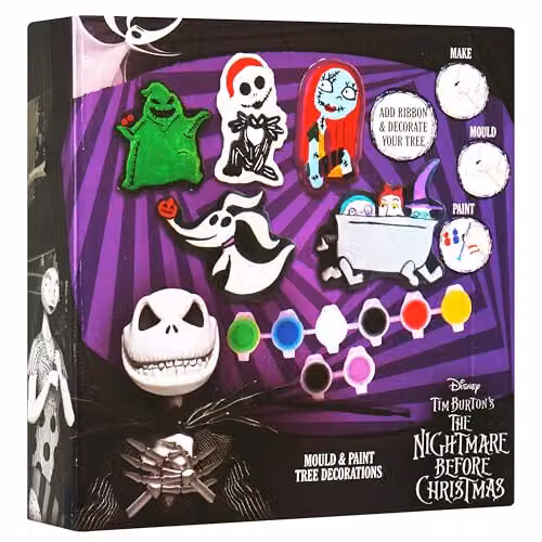 Disney Paint Your Own Christmas Bauble Decorations Set in Purple and Multicolour – 1