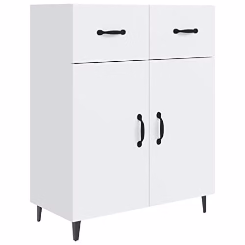 vidaXL Modern White Matt Sideboard in MDF, W/D/H: 69.5 x 34 x 90 cm – 1