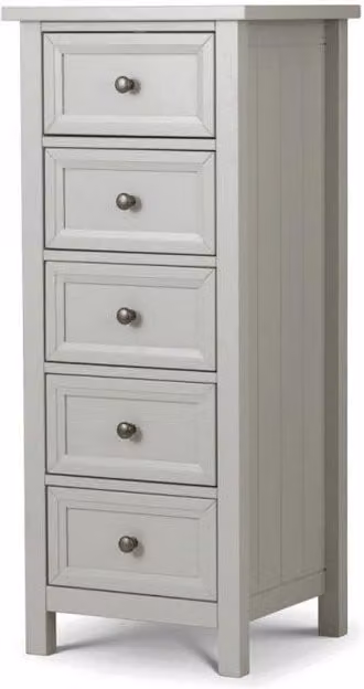 Ashfield Premier 5 Drawer Tall Chest in Dove Grey