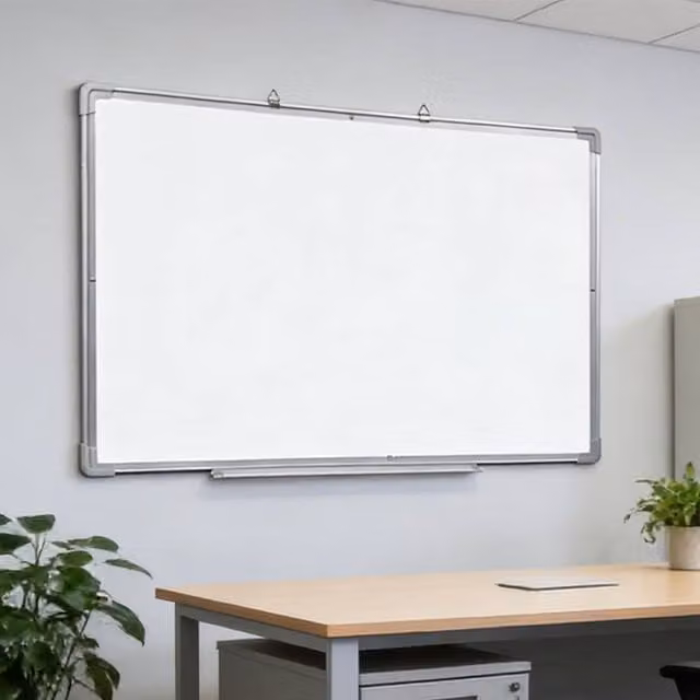 Ventryn Magnetic Dry Wipe Whiteboard in White, W: 60 cm, H: 40 cm