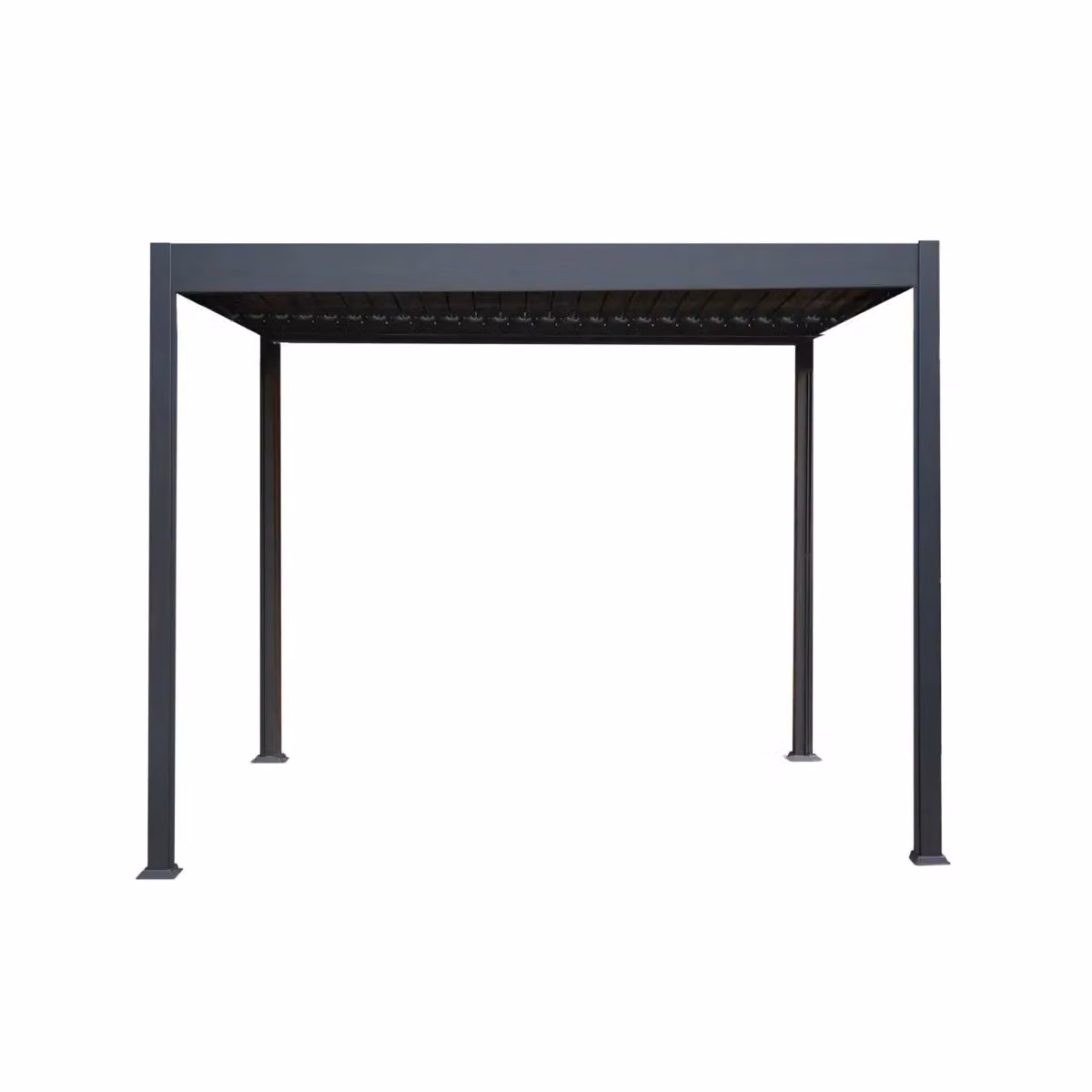 Monstershop Anthracite Aluminium Pergola in Grey, W: 300 cm, D: 300 cm, H: 250 cm – 3