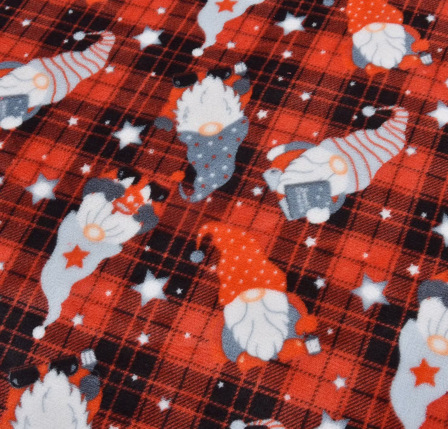 Velosso Gonks Check Flannel Cotton Rich Printed Duvet Cover and Pillowcase Set in Red, Single (Duvet Cover: 135 x 200 cm, Pillowcase: 50 x 75 cm) – 3