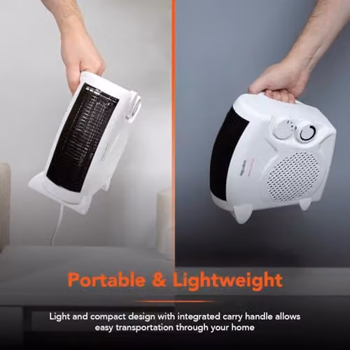 Warmlite Thermo Fan Heater with 2000W Power, Overheat Protection and Thermostat, White – 7