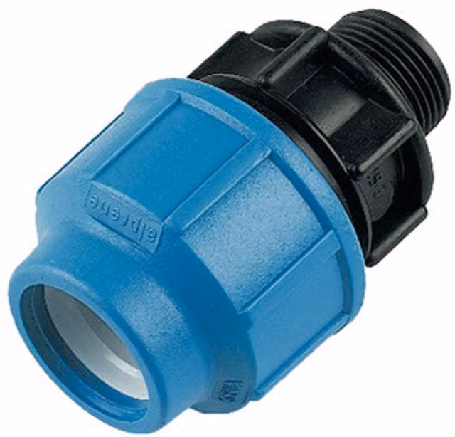 FloPlast 20mm x 1/2" Male Adaptor Plastic in Blue and Black