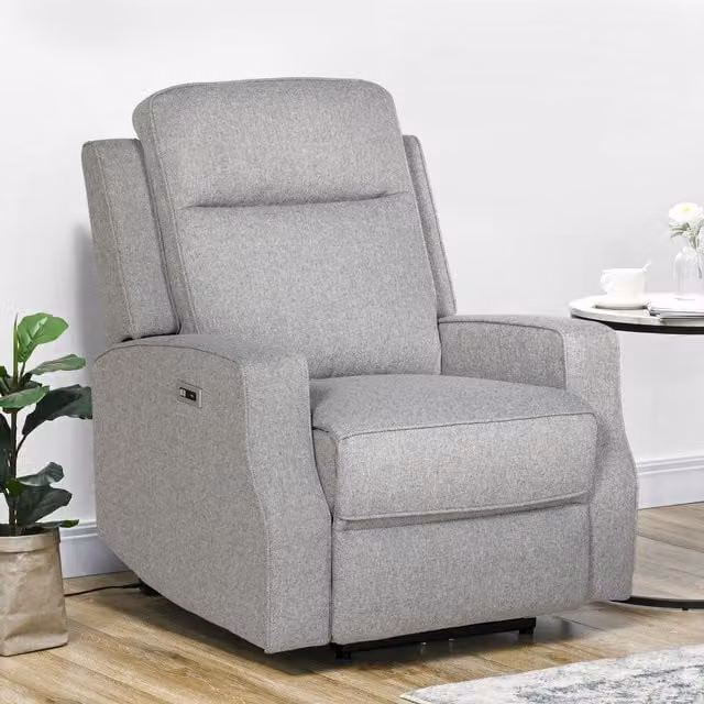HOMCOM Electric Fabric Recliner Armchair in Grey