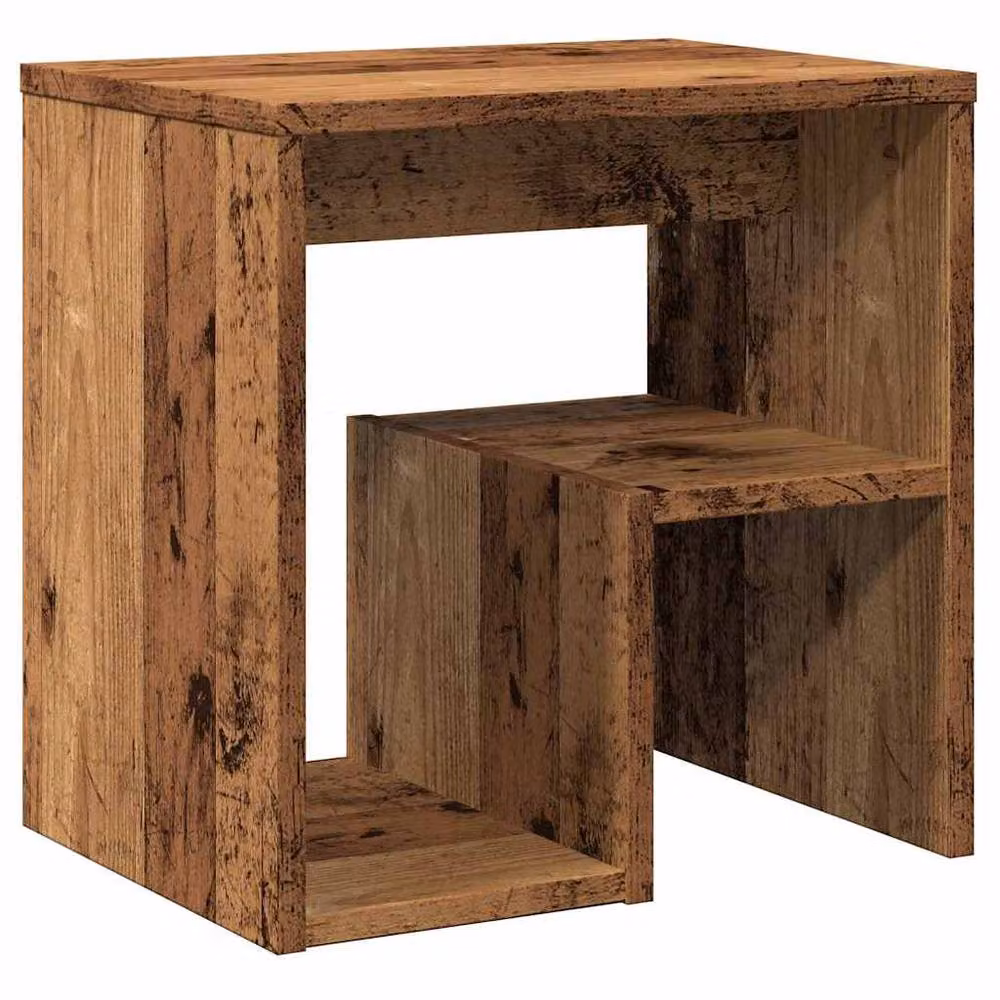 Berkfield Home Elegant Bedside Cabinet in Brown Old Wood, W/D/H: 40 x 30 x 40 cm – 3