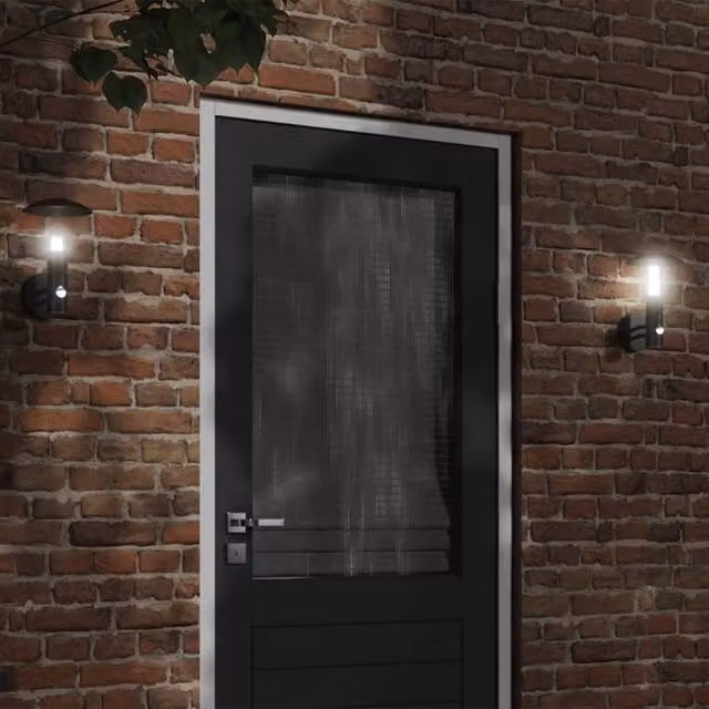 Berkfield Home Black Stainless Steel Outdoor Wall Light with Motion Sensor