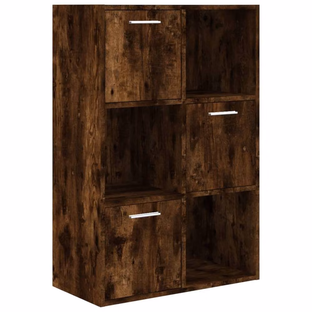 Berkfield Home Modern Smoked Oak Storage Cabinet in Brown, W/D/H: 60 x 29.5 x 90 cm – 3