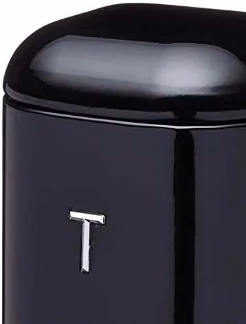 Lovello Ceramic Tea Canister with Airtight and Leakproof Lid in Black Vintage – 5