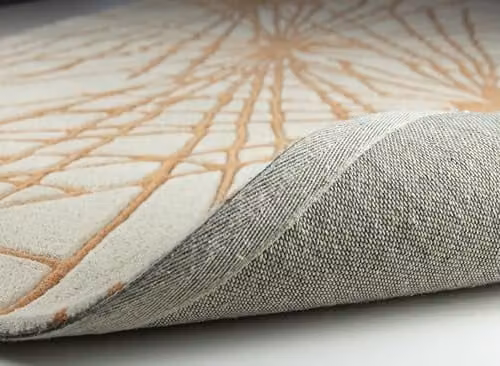Esselle Home Aura Starburst Modern Rectangular Wool Rug in Sand and Orange, W: 160 cm, D: 230 cm – 4