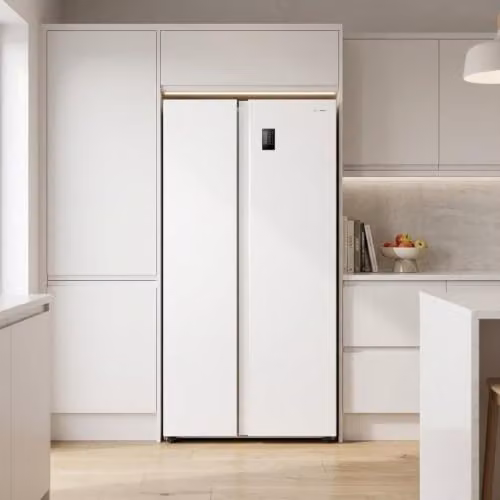 Teknix TX2SBS1791PW American Side by Side Door Fridge Freezer, 530L Capacity, Frost Free, White, H177.5 x W91.0 x D65.0 cm – 2