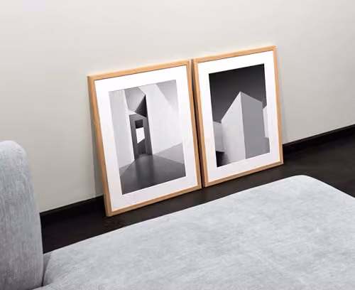 Nielsen Design Skava Wooden Picture Frame with White Mount and Glass Front, Light Oak, W/H: 18 x 13 cm – 6