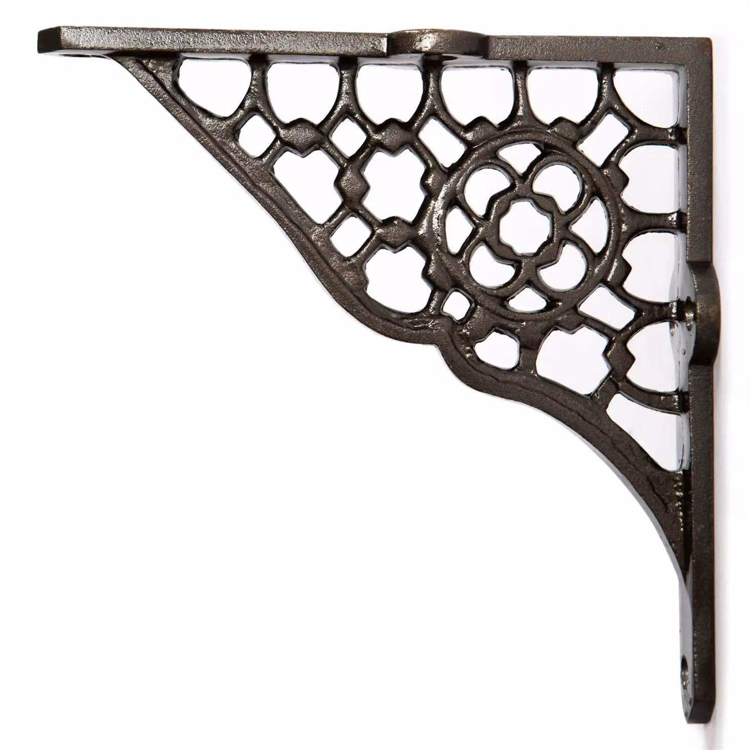Hammer and Tongs Honeycomb Iron Shelf Bracket, Grey, Pack of 4 – 3