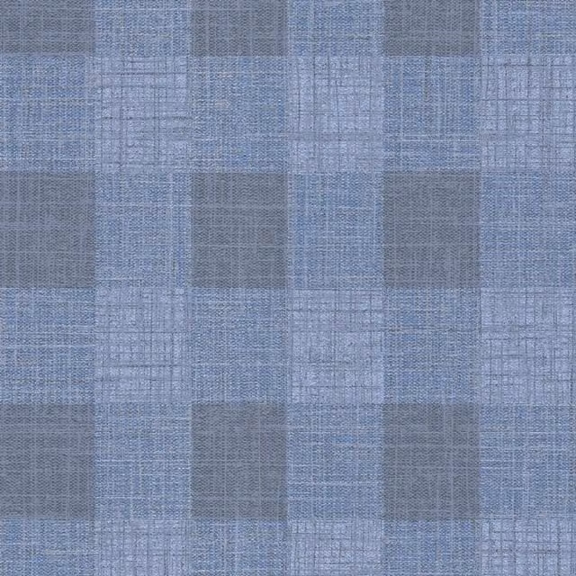 I Love Wallpaper Isla Check Abstract Wallpaper in Navy and Silver Blue