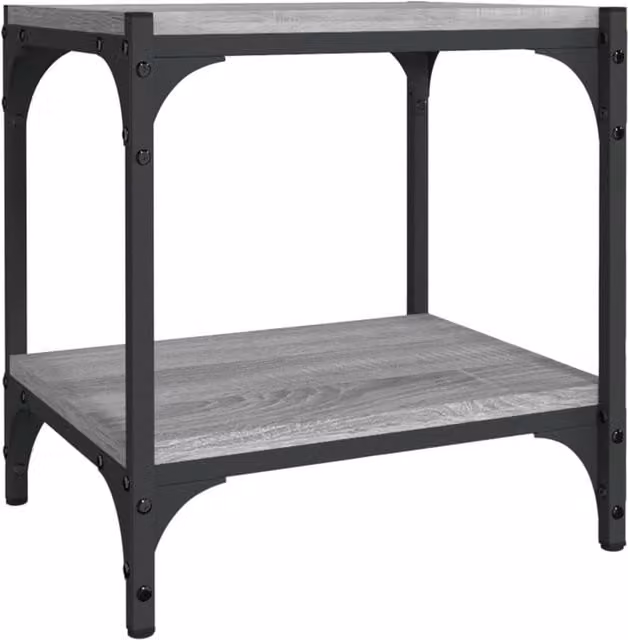 Berkfield Home Grey Sonoma TV Cabinet in Engineered Wood and Steel, W/D/H: 40 x 33 x 41 cm – 1