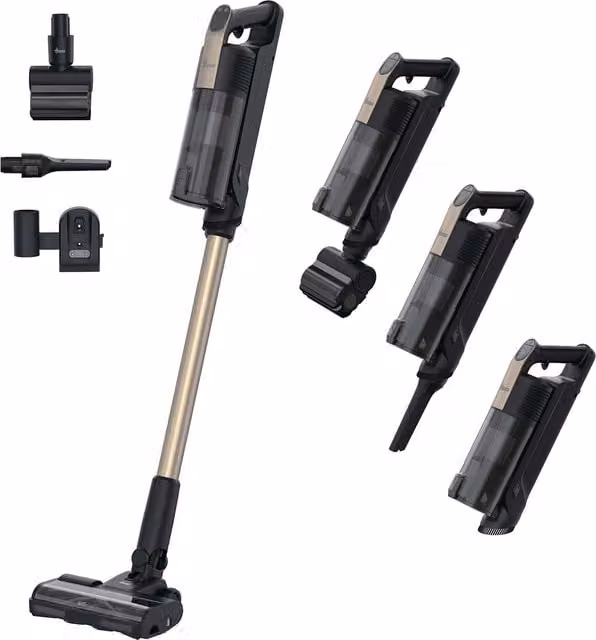 Livingandhome 400W Bagless Cordless Vacuum Cleaner with Motorised Pet Tool in Black and Gold
