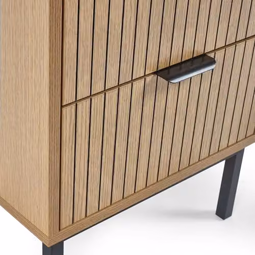 Julian Bowen Sia 2 Drawer Bedside Table in Oak – 3