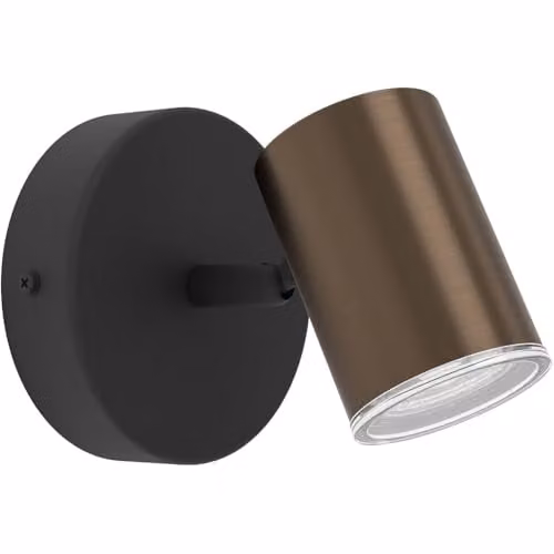 Loops Modern LED Ceiling Spotlight for Bathroom, Bronze and Black, GU10, Height: 11.5 cm, IP44 Rated – 1