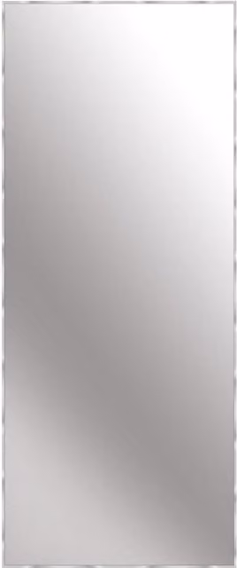 Nielsen Design Alpha Aluminium Full-Length Rectangular Wall Mirror in Silver, W/H: 70 x 170 cm
