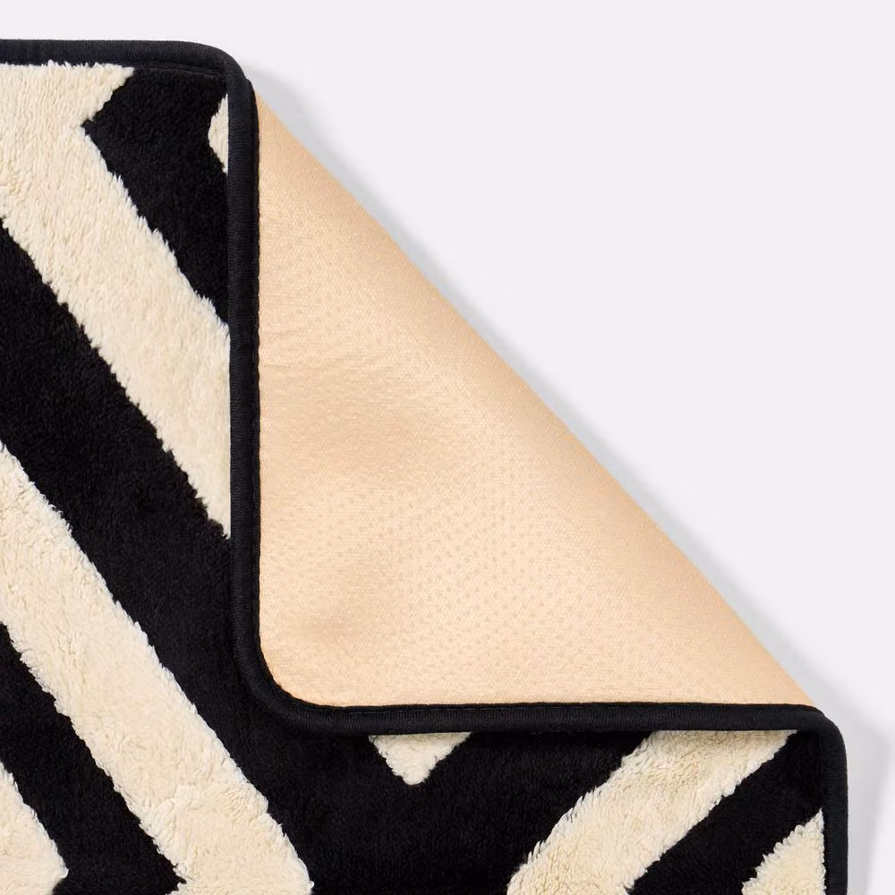 OHS Contrast Tufted Geometric Area Rug, Multicolour and Black, W: 160 cm, D: 230 cm – 5