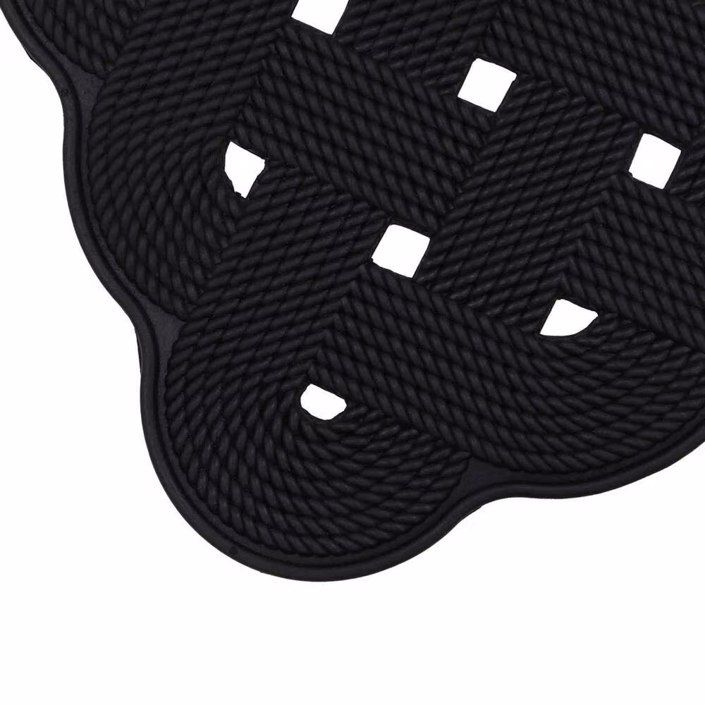 EONLION Black Rubber Scraper Entrance Foyer Doormat, W: 100 cm, L: 1100 cm – 3