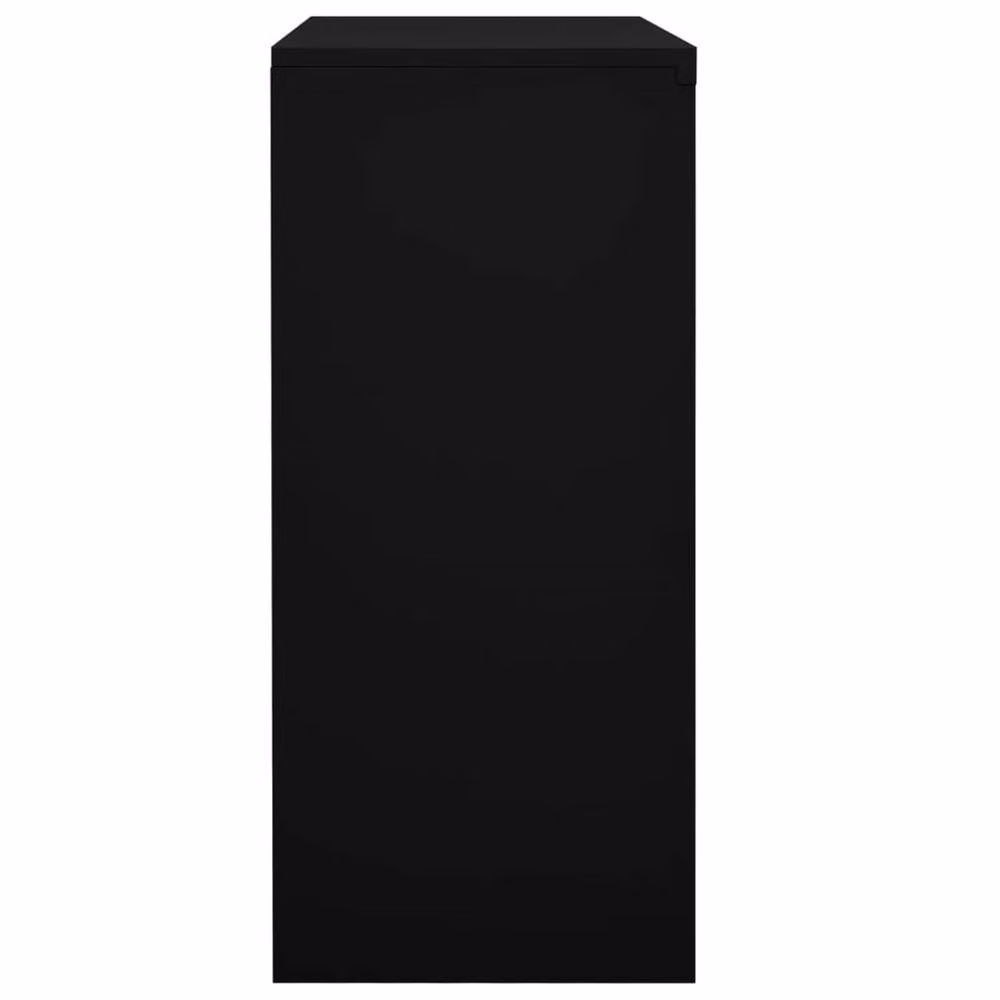 Berkfield Home Office Cabinet with Sliding Doors in Black Metal, W/D/H: 90 x 40 x 90 cm – 2